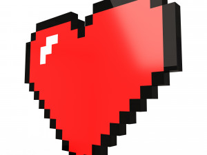 Pixel Heart 3D 模型