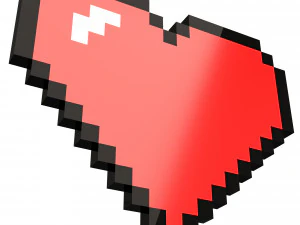 픽셀 하트 3D 모델