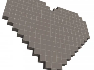 픽셀 하트 3D 모델