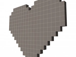 픽셀 하트 3D 모델