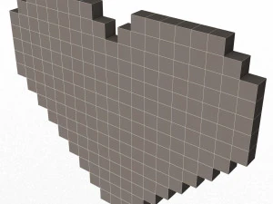 픽셀 하트 3D 모델