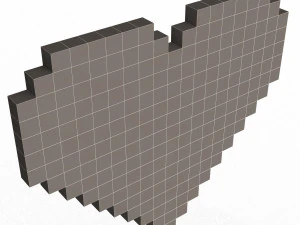 픽셀 하트 3D 모델
