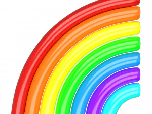 &Iacute;cone de arco-&iacute;ris Modelo 3D