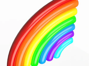 Rainbow Icon 3D Model