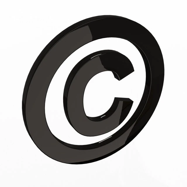 Copyright Icon 3D Model .c4d .max .obj .3ds .fbx .stl .blend 