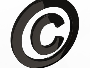 Copyright Icon 3D Model
