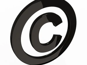 Ic&ocirc;ne de droit d'auteur Modèle 3D