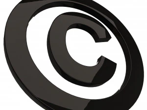 Copyright Icon 3D Model