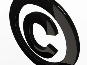 Copyright Icon 3D Model