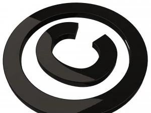 Copyright Icon 3D Model