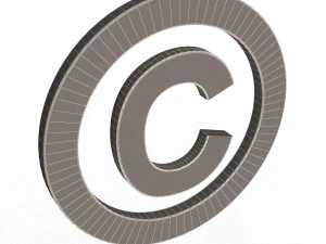 Copyright Icon 3D Model