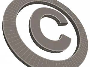 Copyright Icon 3D Model