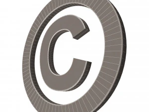 Copyright Icon 3D Model