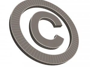 Copyright Icon 3D Model