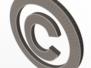 Copyright Icon 3D Model