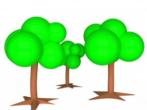 Cartoon Tree 3D Model