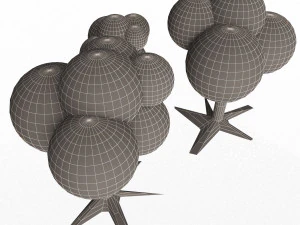 만화 나무 3D 모델