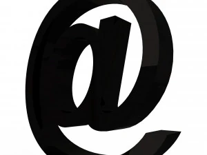 Arroba Icon 3D Model