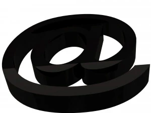 Arroba Icon 3D Model