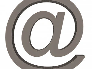 Arroba Icon 3D Model