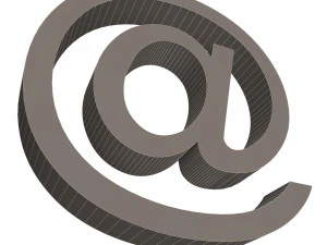 Arroba Icon 3D Model