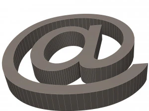 Arroba Icon 3D Model