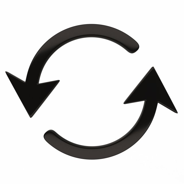Synchronization Symbol Model 3D .c4d .max .obj .3ds .fbx .stl .blend 