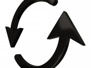 동기화 기호 3D 모델