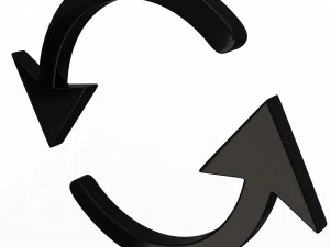 동기화 기호 3D 모델