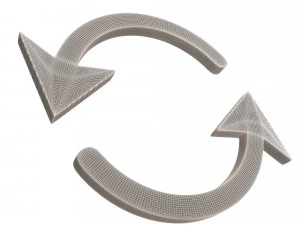 동기화 기호 3D 모델