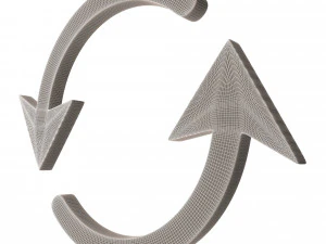 동기화 기호 3D 모델