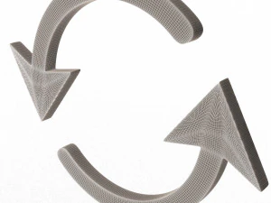 동기화 기호 3D 모델