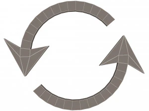 동기화 기호 3D 모델