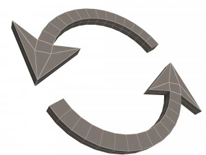 동기화 기호 3D 모델