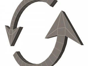 동기화 기호 3D 모델