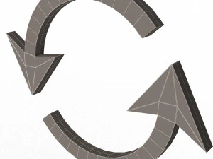 동기화 기호 3D 모델