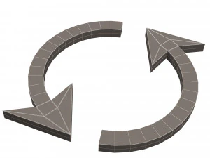 동기화 기호 3D 모델