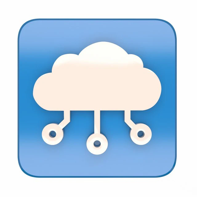Digital Cloud Icon 3D Model .c4d .max .obj .3ds .fbx .stl .blend 
