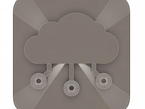 Digital Cloud Icon Modelo 3D