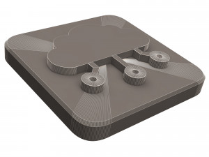 Digital Cloud Icon Modelo 3D
