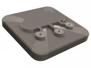 Digital Cloud Icon 3D Model