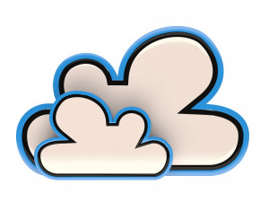 Cloud icon 3D Model