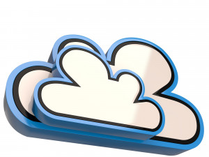 Cloud icon 3D Model