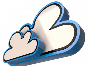 Cloud icon 3D Model