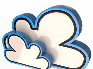 Cloud icon 3D Model