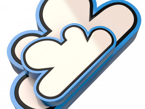 Cloud icon 3D Model