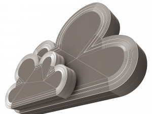 Cloud icon 3D Model