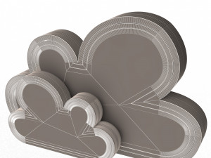 Cloud icon 3D Model