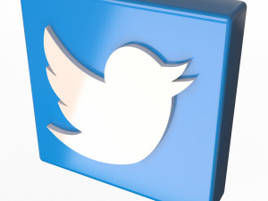 Social Media Logo Model 3D