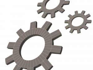 설정 아이콘 3D 모델